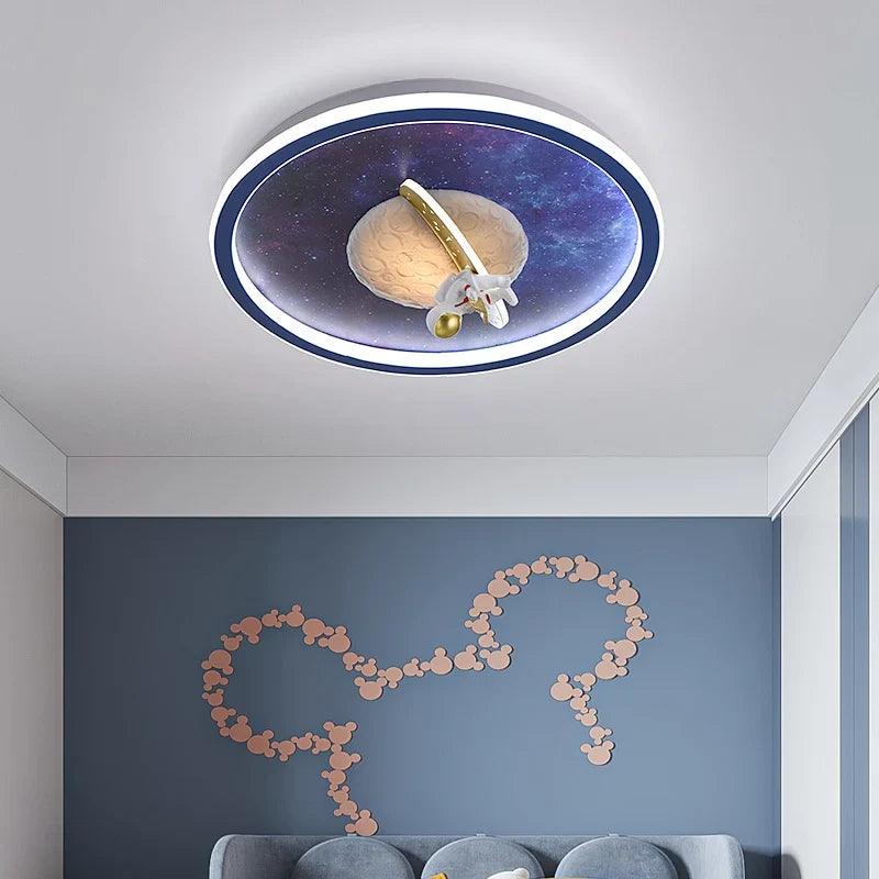 plafonnier led moderne pour chambre d'enfant astronaute décoratif