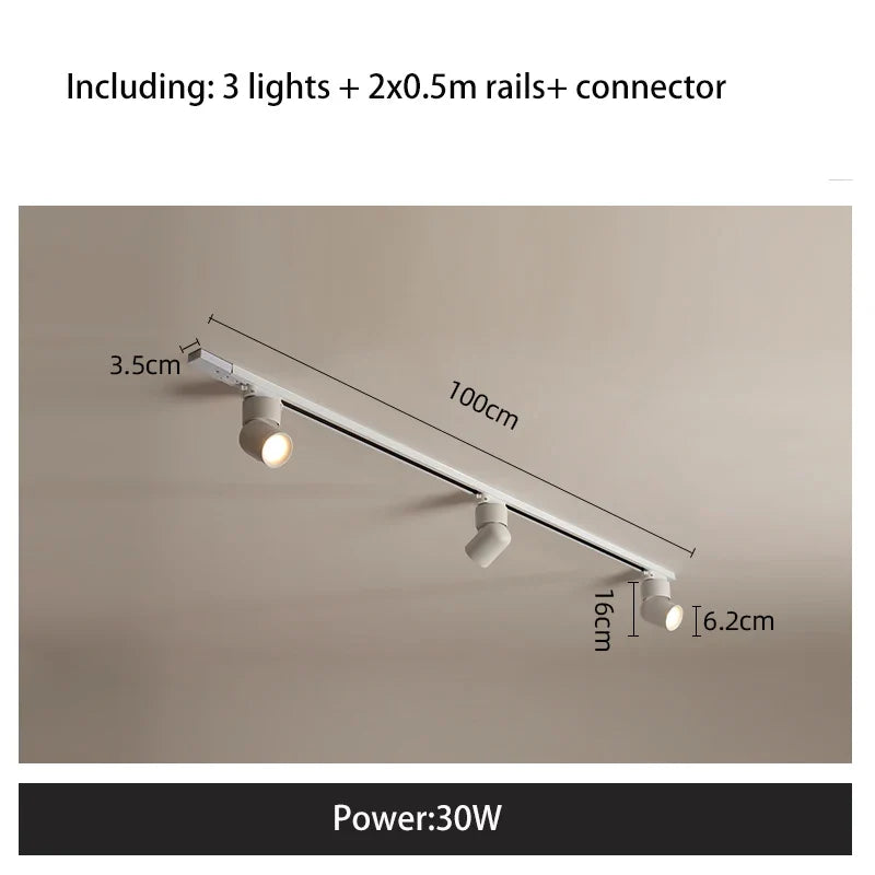 led éclairage sur rail pour magasin foco projecteur