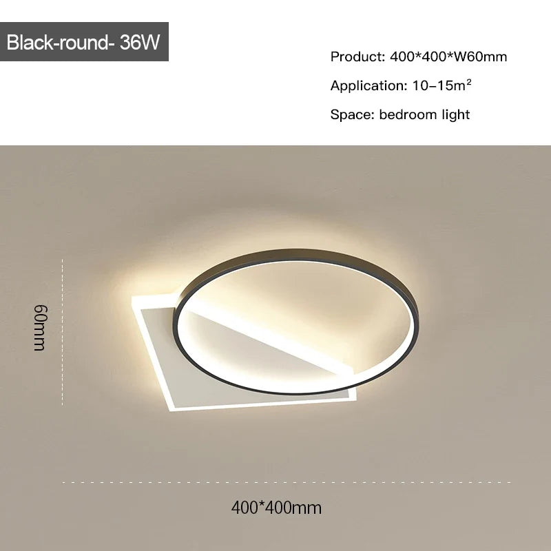 lustre led moderne simple décoration maison tondi