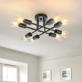 lustre spoutnik vintage à tiges multiples en fer moderne