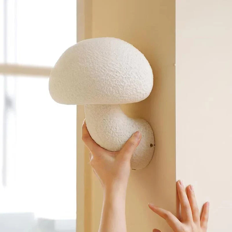 applique murale créative en résine en forme de champignon pour