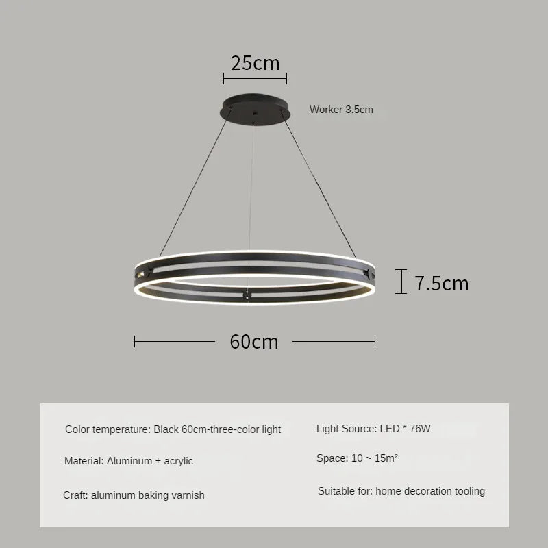 lustre circulaire moderne pour décoration intérieure créative et élégante