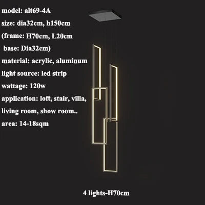 plafonnier nordique moderne pour loft et espaces créatifs