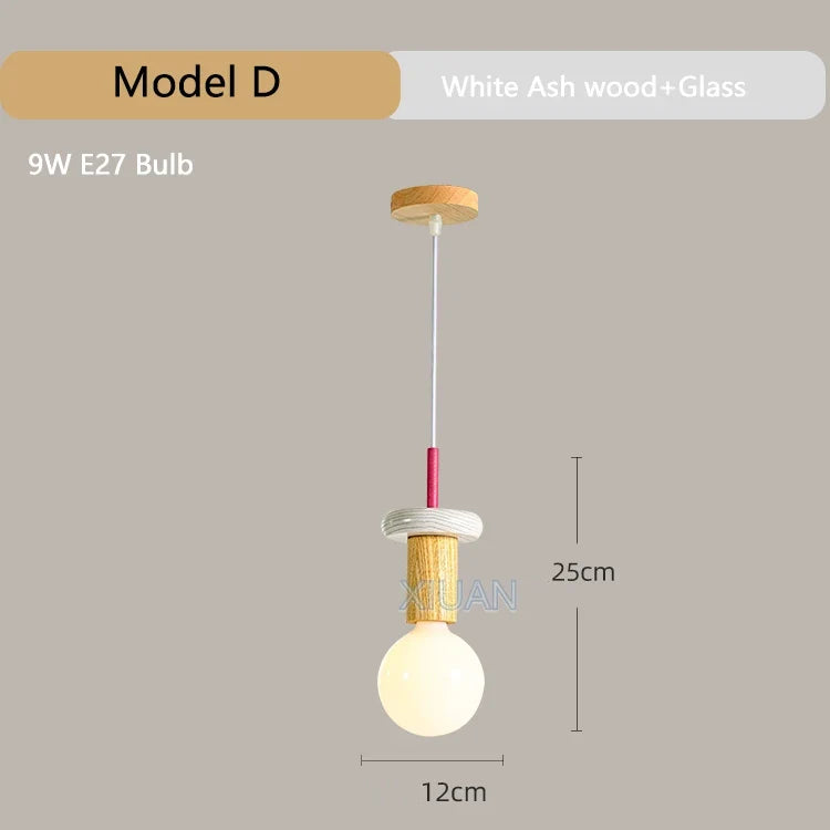 lustre en bois moderne avec led pour maison