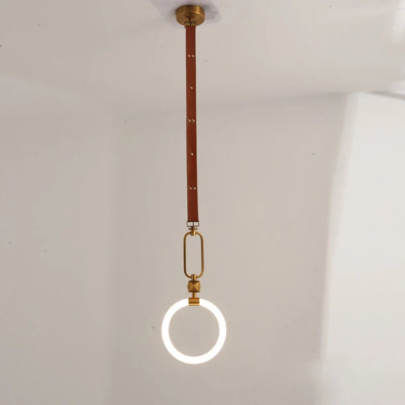 plafonnier à anneau simple design nordique lumineux suspendu intérieur