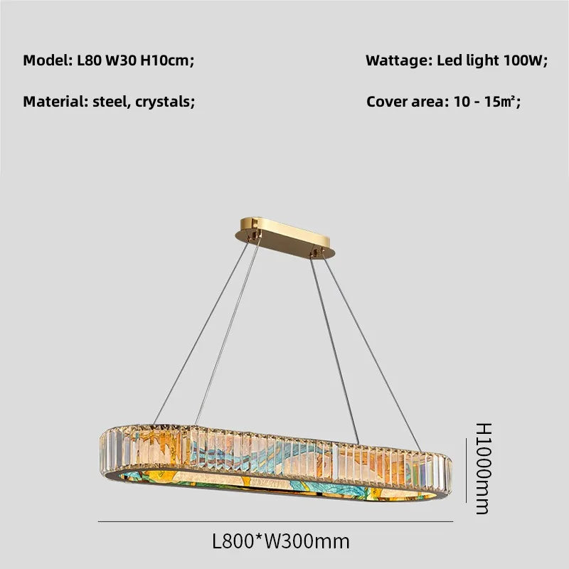 lustre led dimmable moderne en acier cercle décoratif