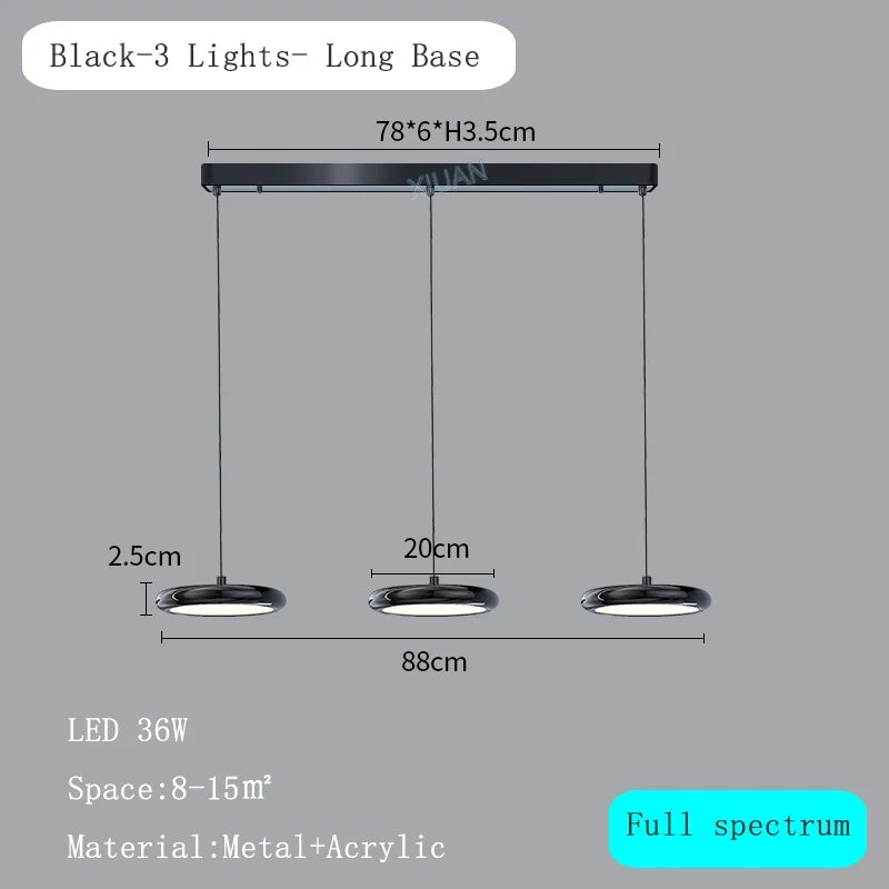 lustre rond moderne avec gradation pour restaurant et bar