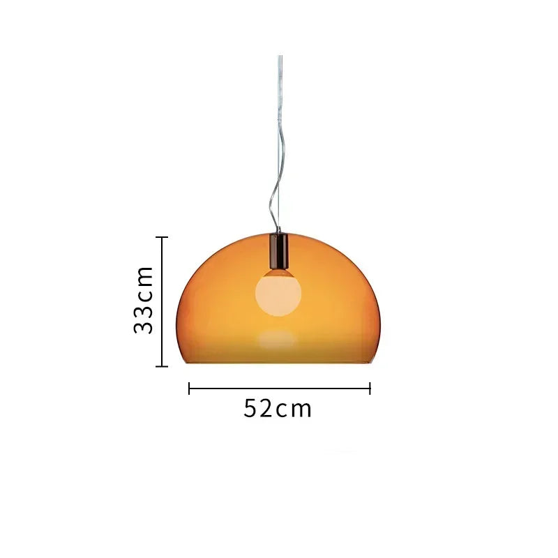 Italian Designer Dome Pendant Lamp Colorful Acrylic Chandelier Ceiling Suspenion Hanging Light with E27 Bulb