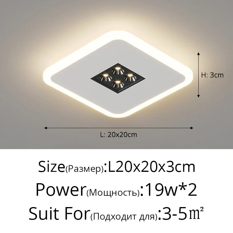 plafonnier sans aspiration magnétique monté en surface décoratif