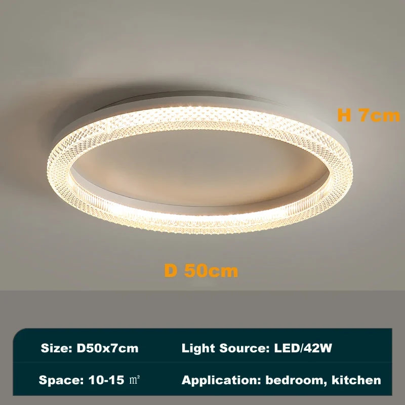 lustre led anneau plafonnier décoration maison luminaire