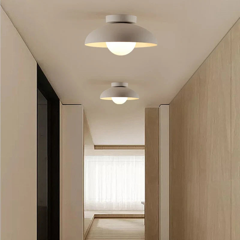 Plafonnier design moderne abat-jour arrondi