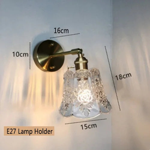 Suspension avec abat-jour fleur en verre moderne
