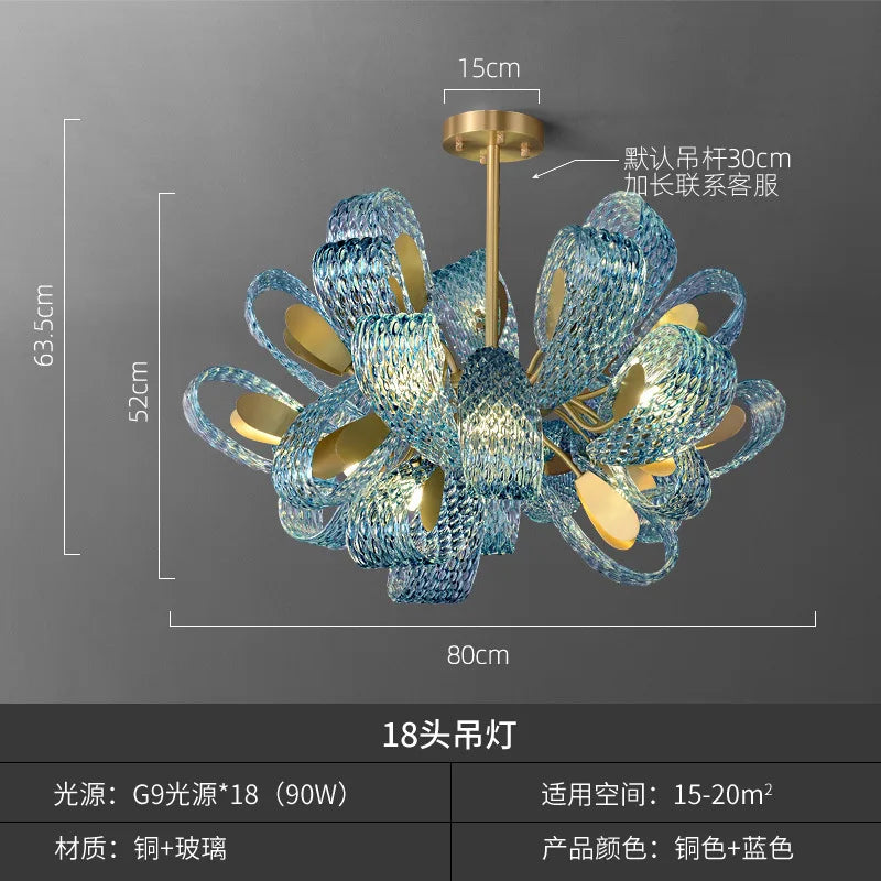 lustre de luxe moderne 2022 en laiton verre pour décoration maison