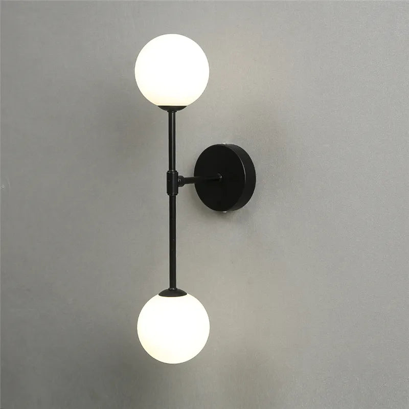 Applique murale post-modernes LED applique murale en verre Simple doré avec ampoule G9 nordique créative chambre salon allée lampe de chevet