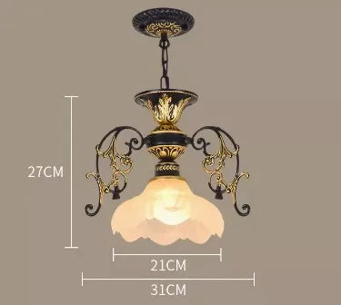 lustre rétro industriel en fer et verre créatif