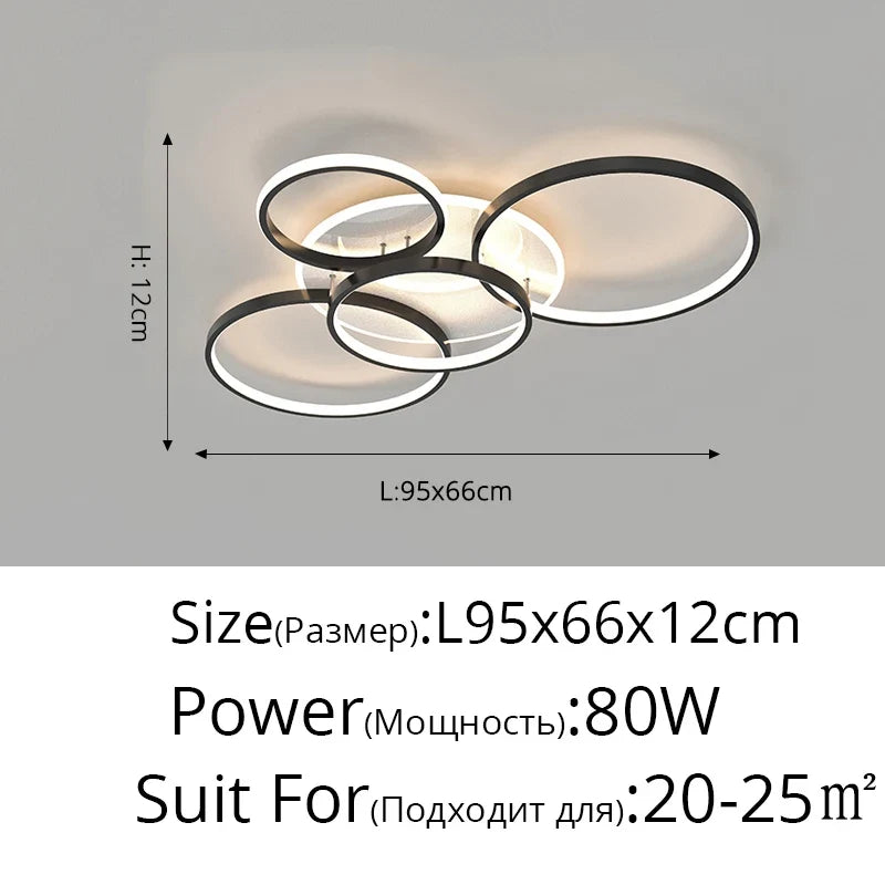 lustre led moderne minimaliste à intensité variable pour éclairage intérieur
