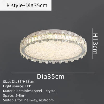 plafonnier led rond moderne en cristal pour restaurant hôtel 2022