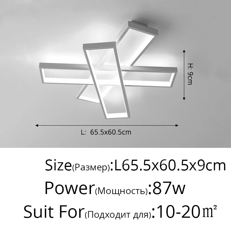 lustre moderne minimaliste avec télécommande et gradation