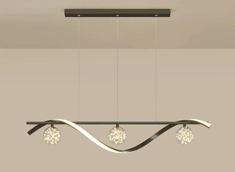 suspension led minimalistes en verre gradation luminaire domestique