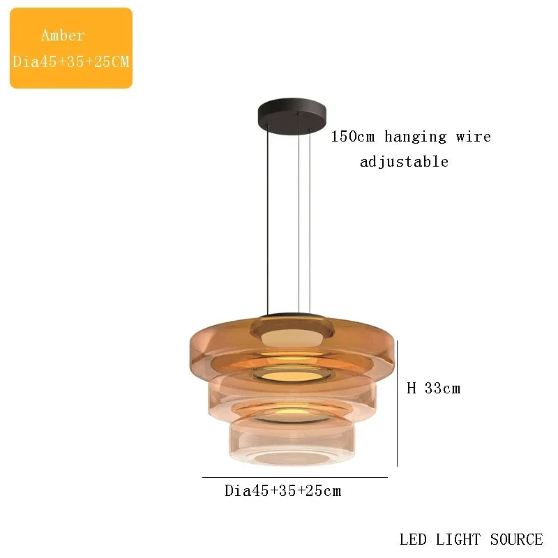 suspension design danois bohème abat-jour en verre pour tables basses