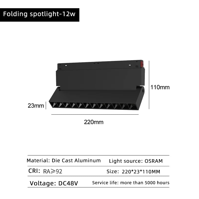 lampe led magnétique à intensité variable projecteur de plafond zigbee