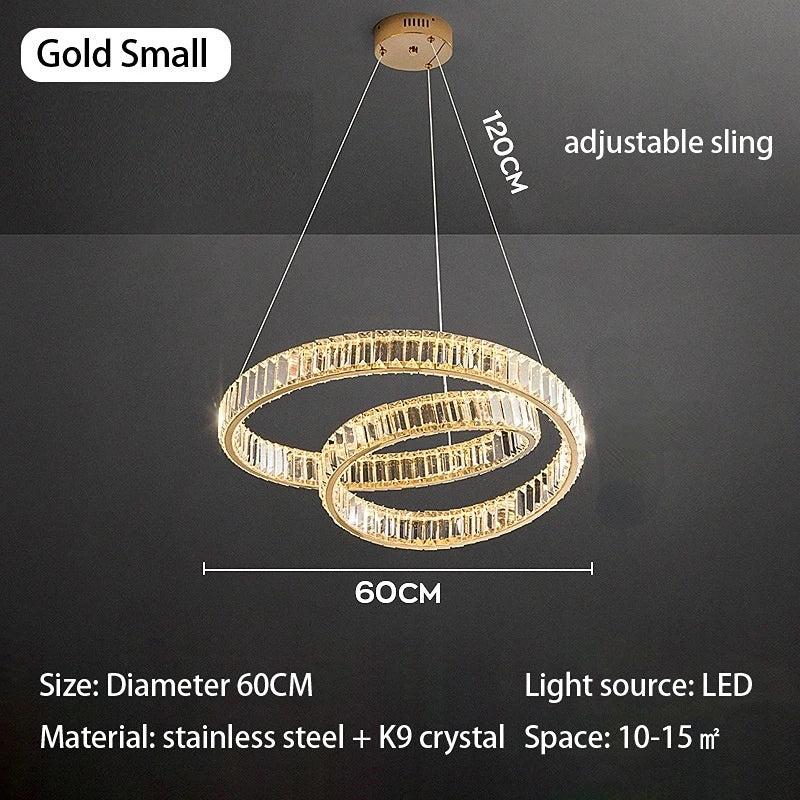 lustre cristal led luxe deco suspension
