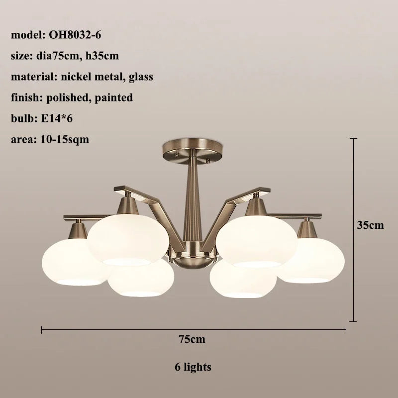 lustre moderne en métal avec éclairage led décoratif