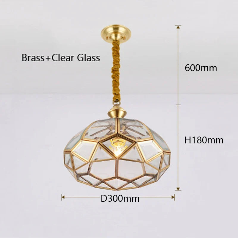 plafonnier en cuivre style américain moderne pour intérieur créatif et simple
