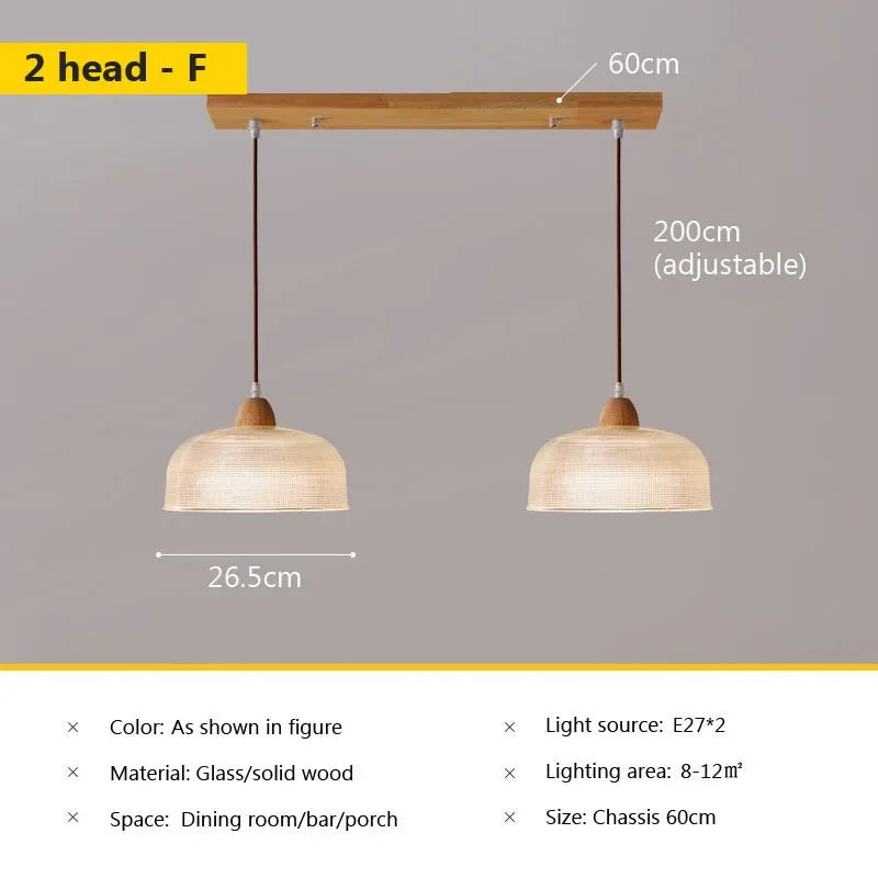 suspension en verre style japonais pour intérieur vintage