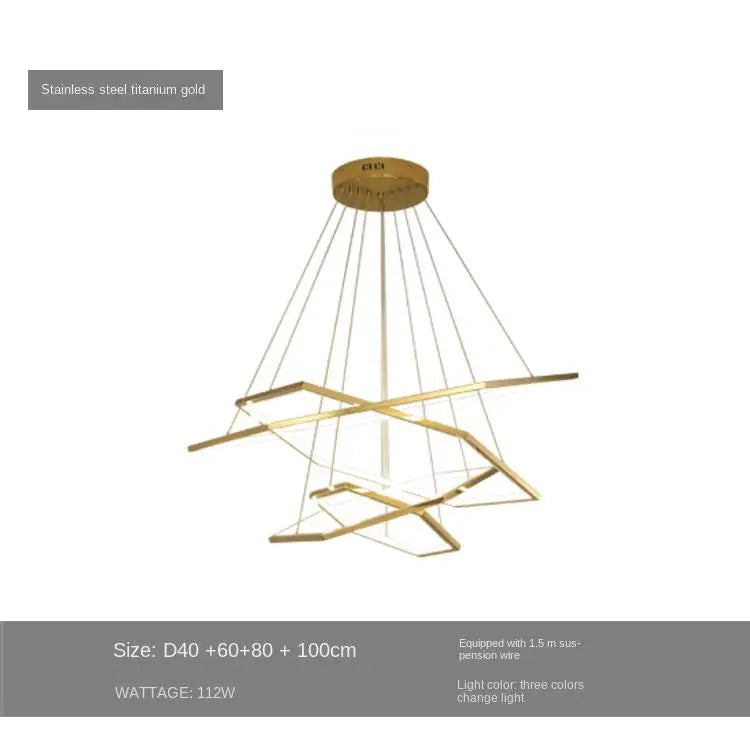 lustre hexagone led simple moderne luxe suspension