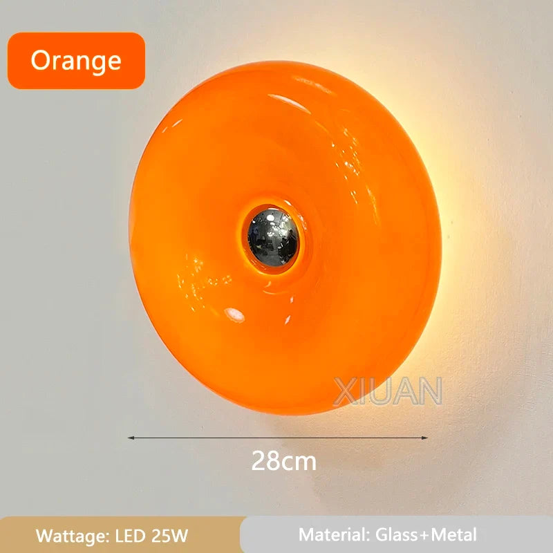 Modern Glass Wall Lamps for Bedside Living Room Stair Hallway Lighting 220V Milky White Glass Sconce Remote Control Optional