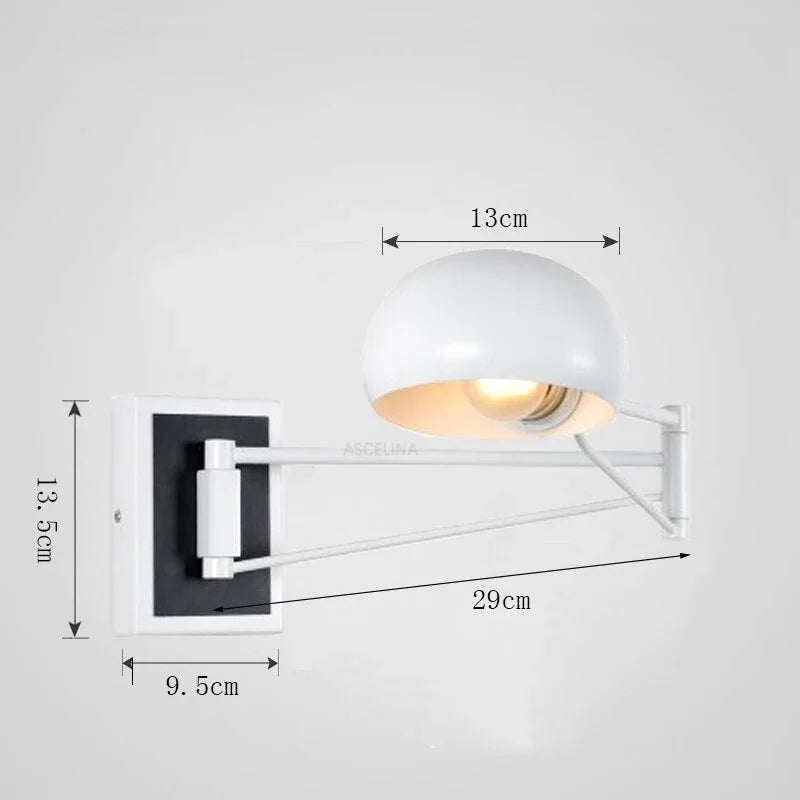 applique murale led moderne pliable et rétractable avec interrupteur