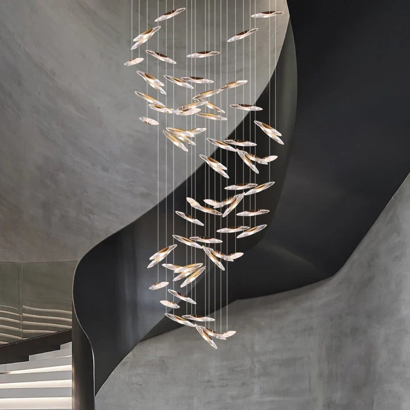 lustre en cristal de luxe pour hôtel et villa moderne