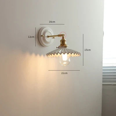 Applique LED nordique japonaise cuivre blanc