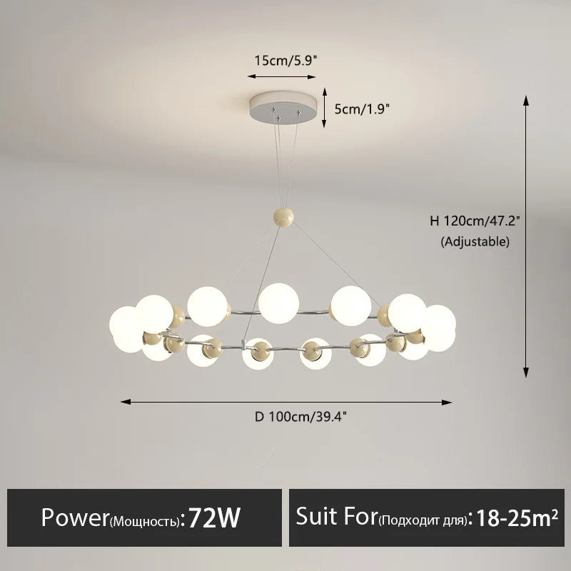 suspension moderne led pour décoration intérieure élégante