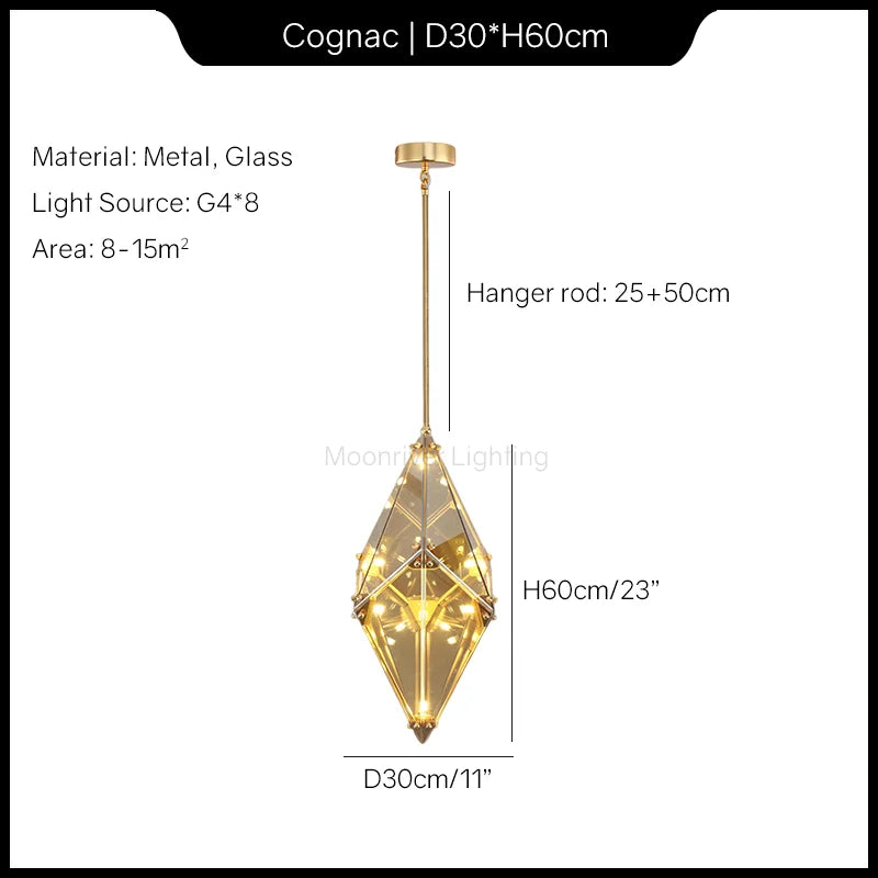 lustre en cristal moderne en forme de goutte d'eau décoratif pour intérieur