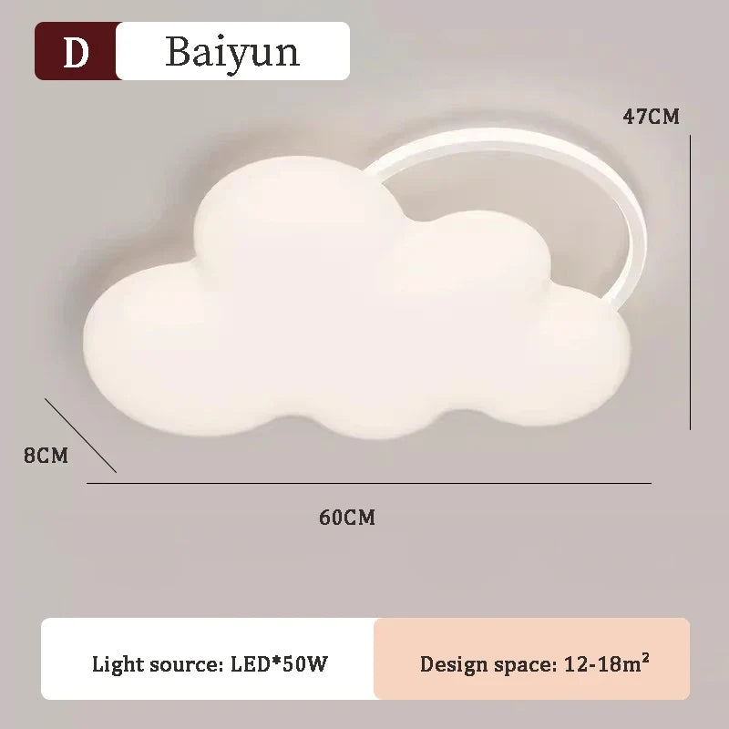 plafonnier nuage arc-en-ciel pour chambre d'enfant décor moderne