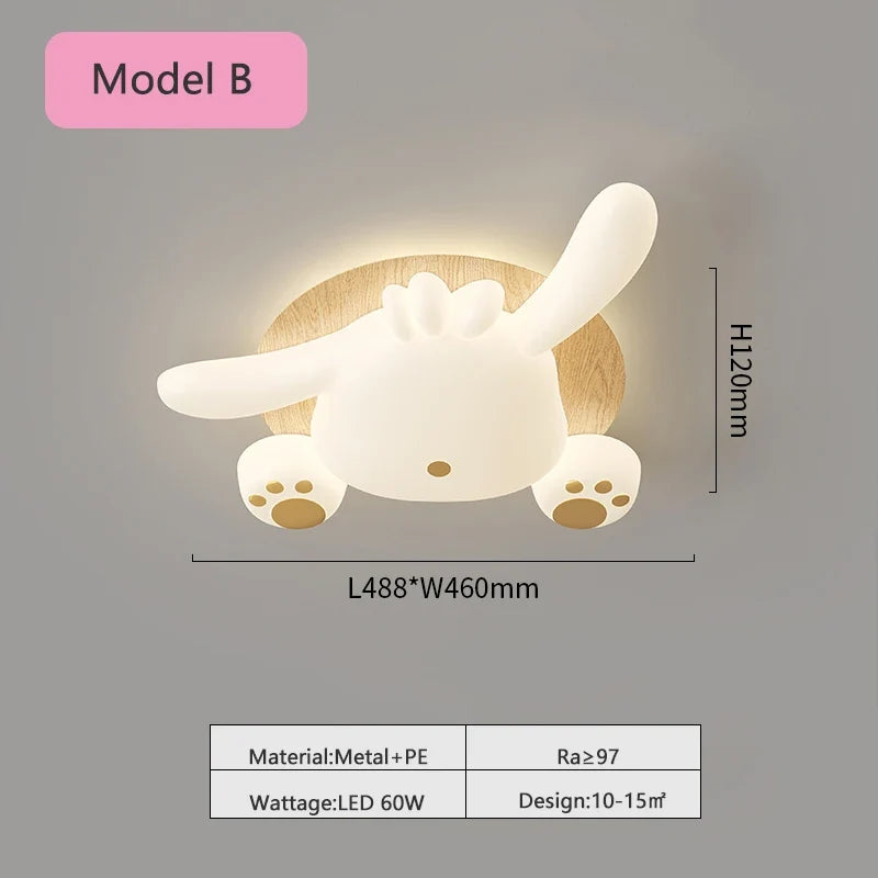 lustre moderne animal pour enfant en forme d'ours avec griffe