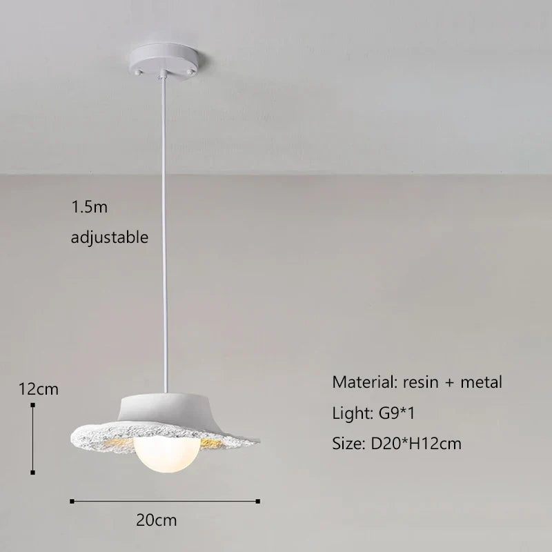 suspension led style wabi sabi nordique simple pour restaurant