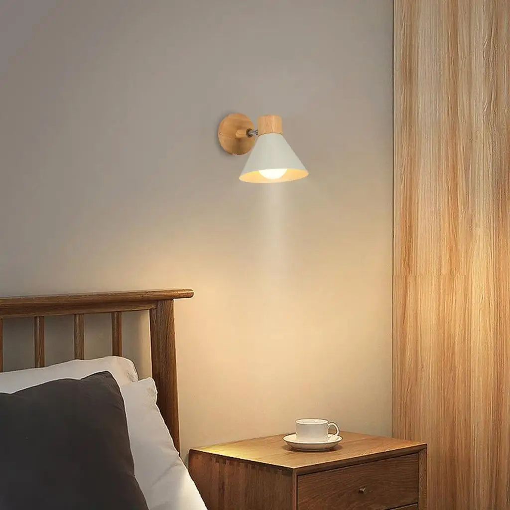 applique murale led nordique bois moderne décor maison