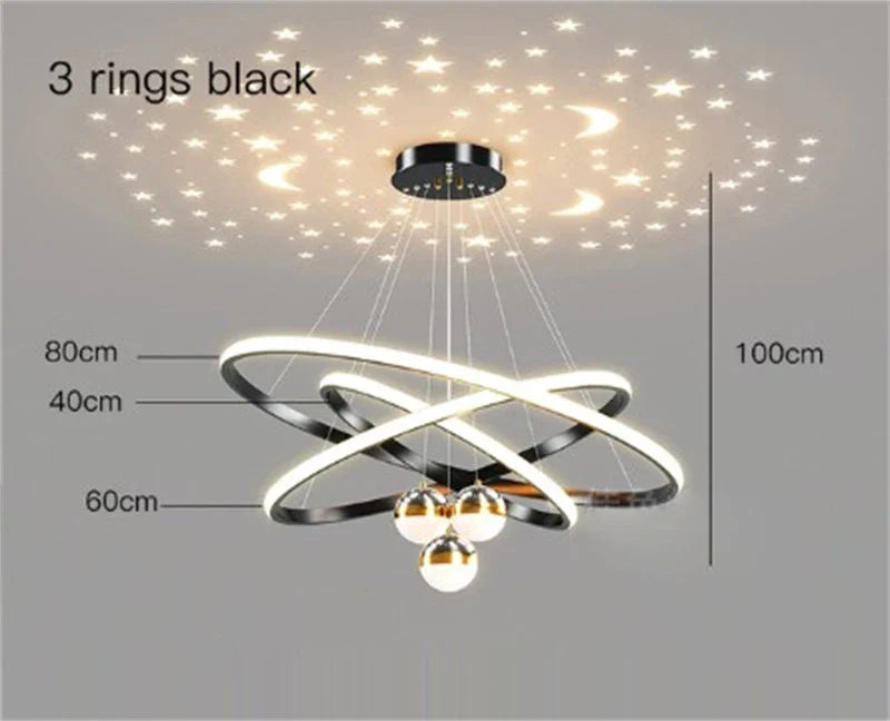 lustre led romantique projecteur de ciel étoilé avec télécommande