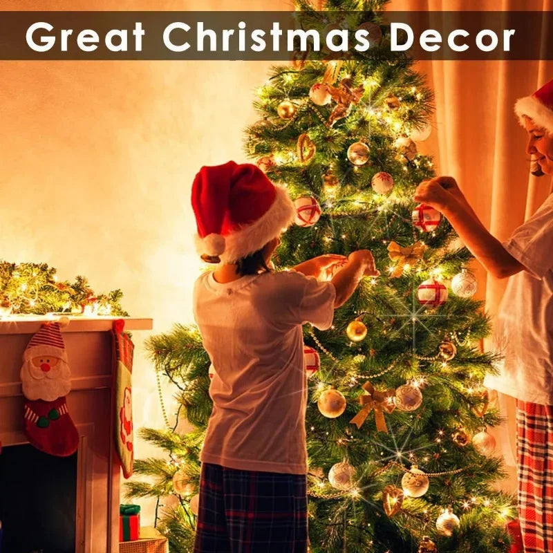 guirlande lumineuse led en fil de cuivre pour décorations festives