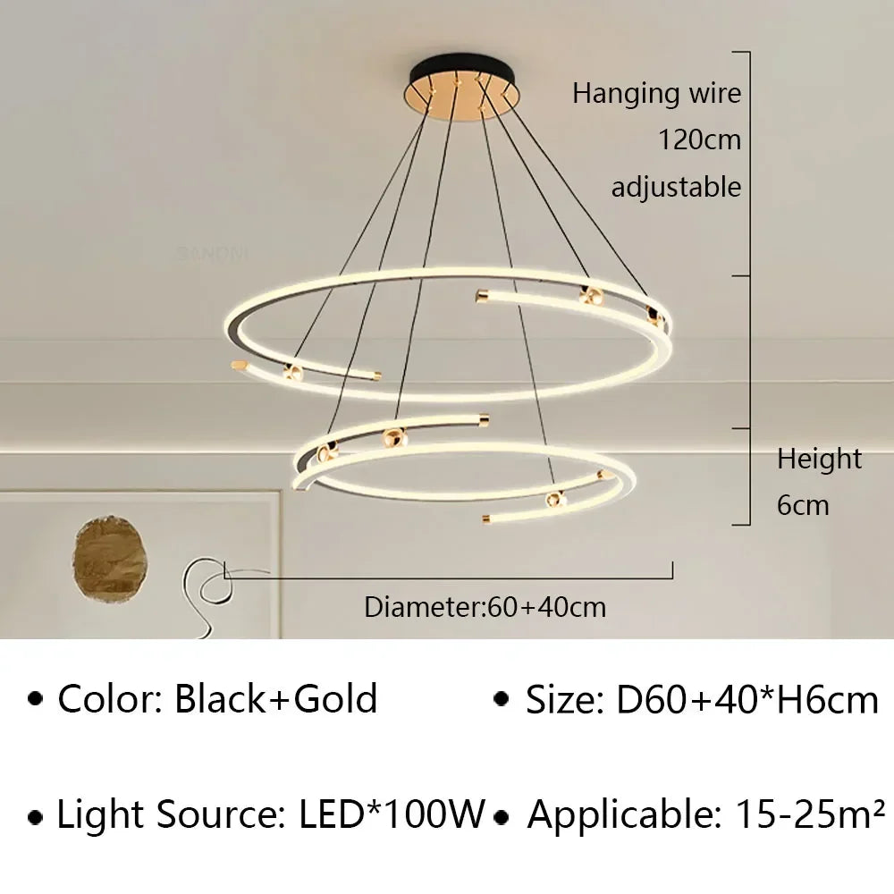 suspension led moderne pour décoration intérieure élégante