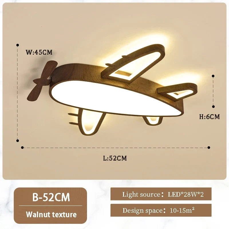 plafonnier en bois massif moderne pour chambre d'enfant romantique