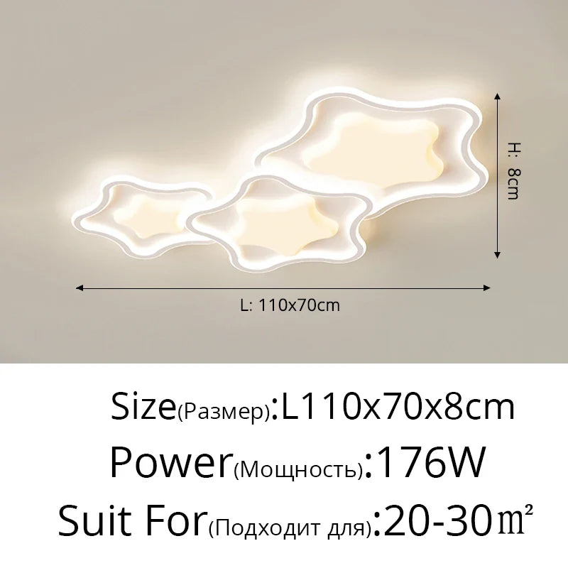 plafonnier led étoile moderne pour décoration intérieure élégante
