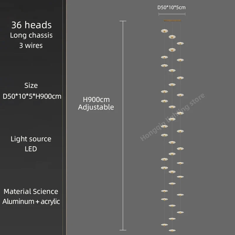 lustre moderne à led pour éclairage intérieur décoratif