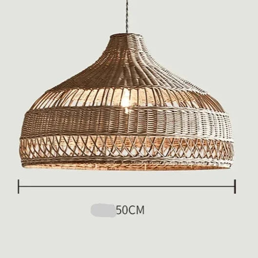 lustre suspendu en rotin abat-jour pour éclairage suspendu