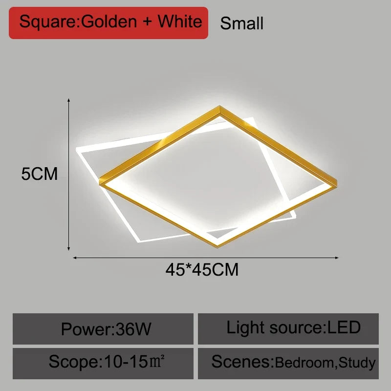 plafonnier led ultra mince moderne avec télécommande luminaria