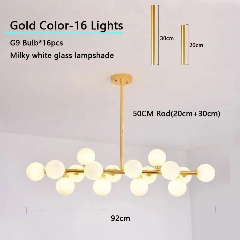 lampe design scandinave en verre laiteux avec support