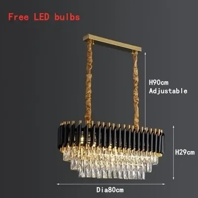 lustre led en cristal moderne idéal pour décoration intérieure de luxe